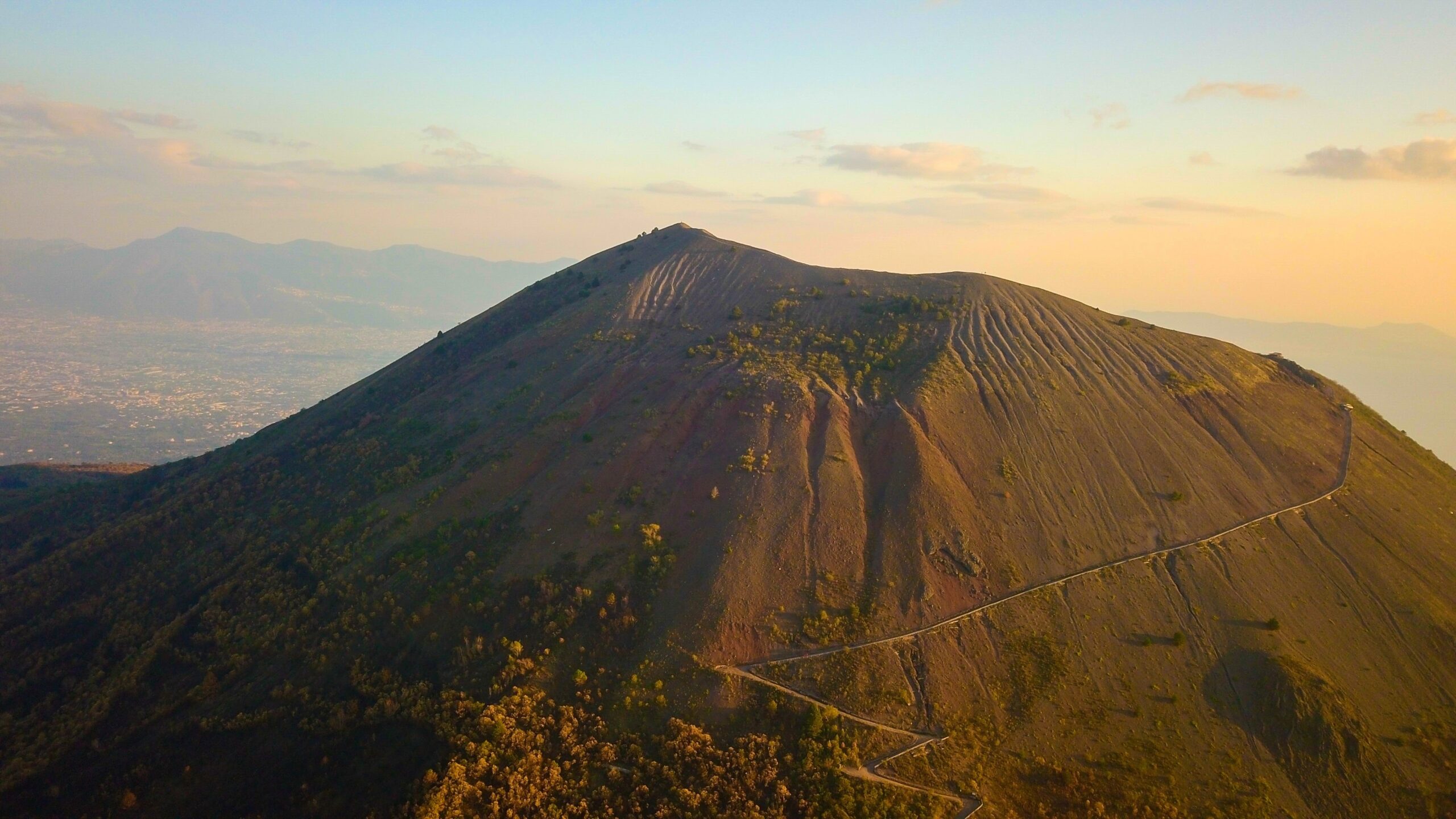 Crater of Mount Vesuvius in Naples