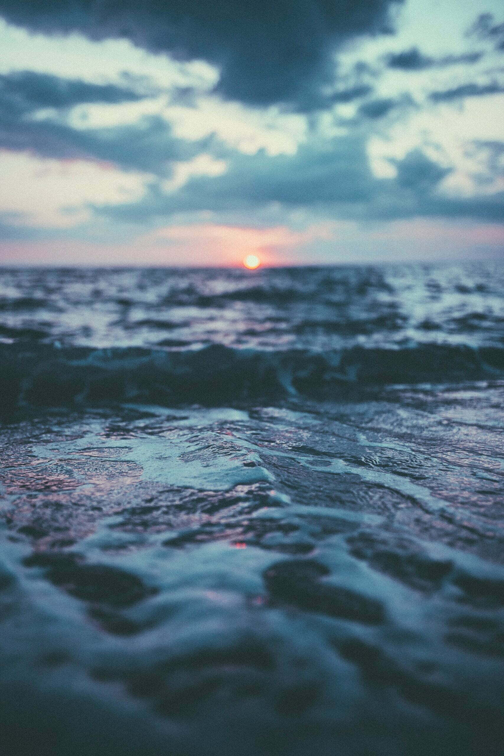 Sea sunset view