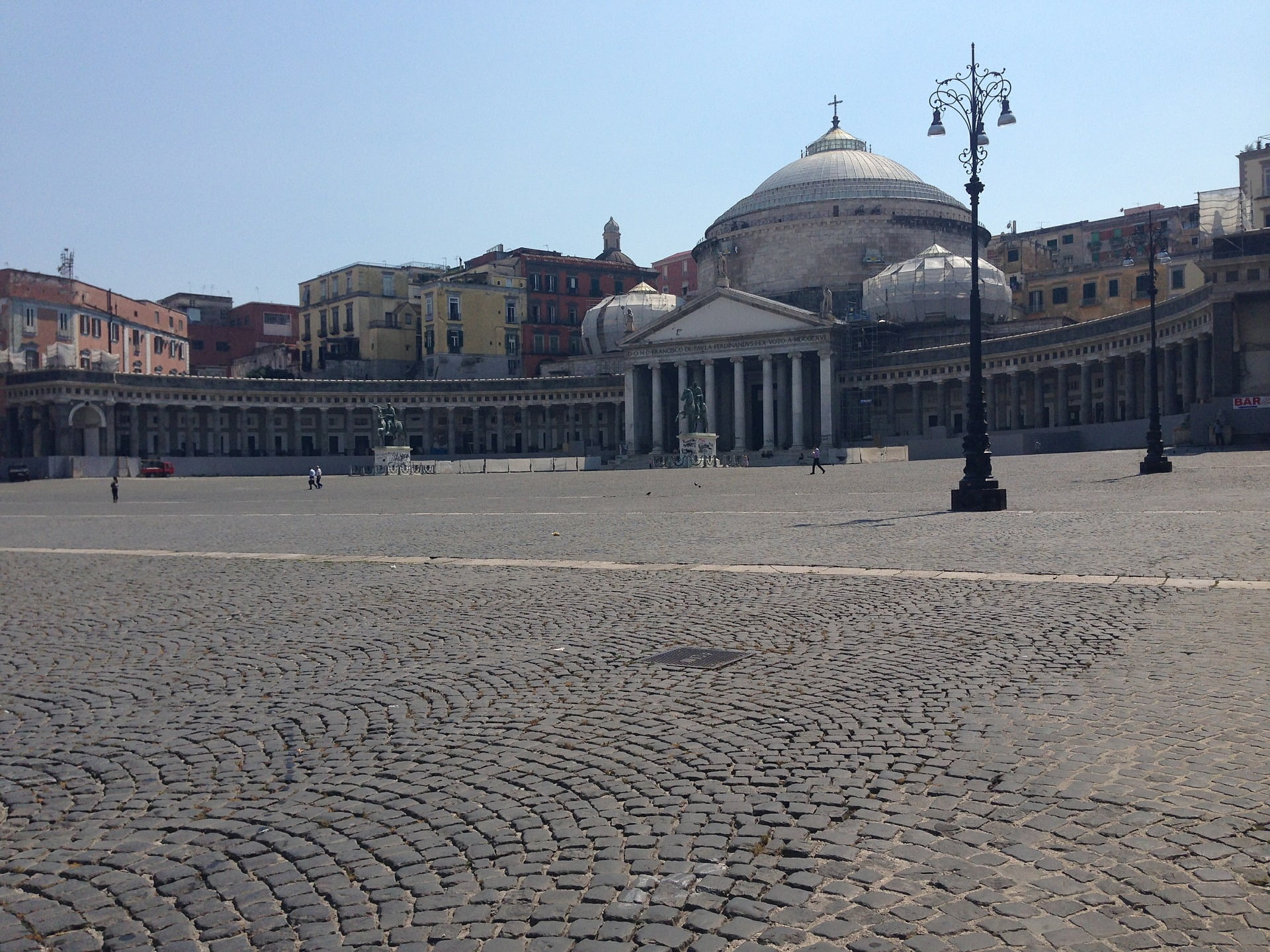 Plebiscito square Naples view