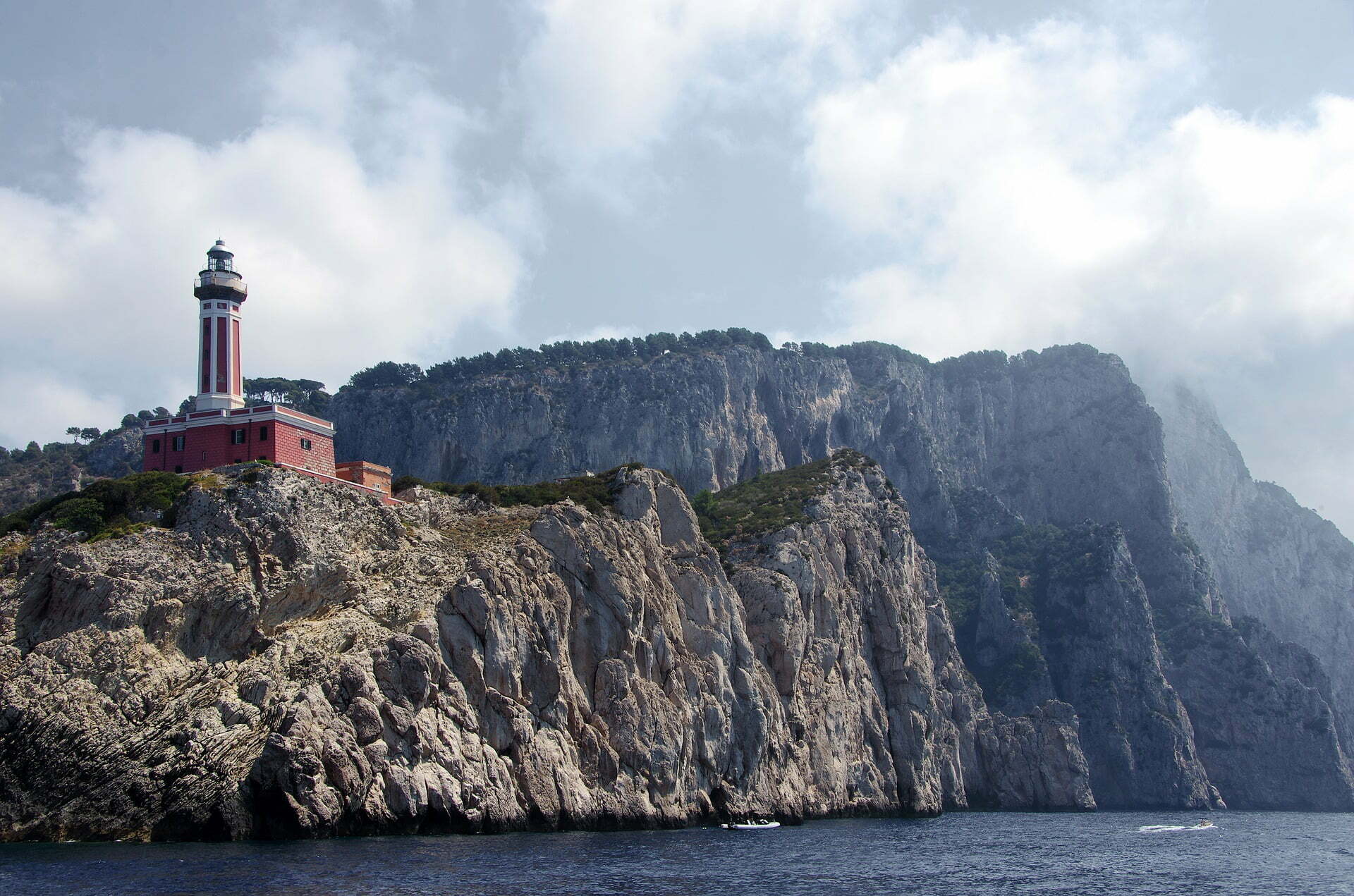 Capri lighthouse: view from the sea