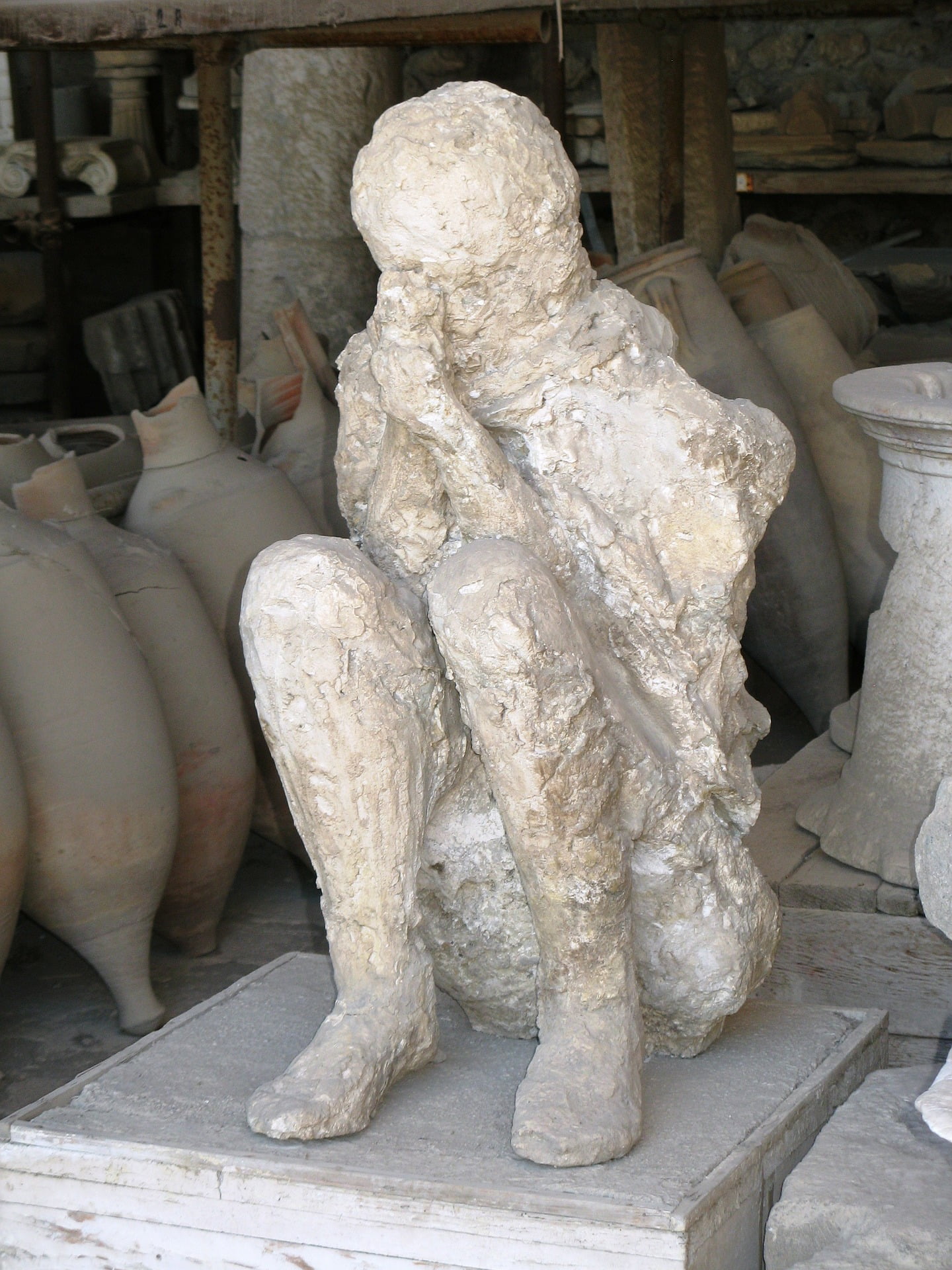 Victim of Vesuvius explosion found in Pompeii (mould)