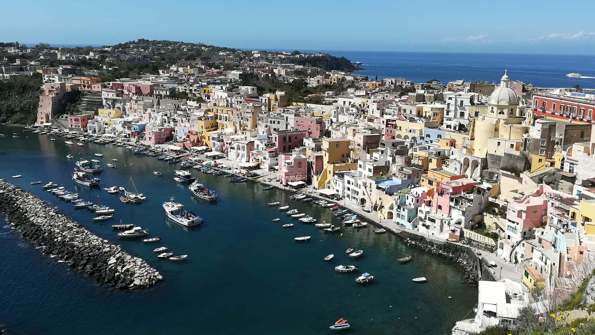 Marina della Coricella village view