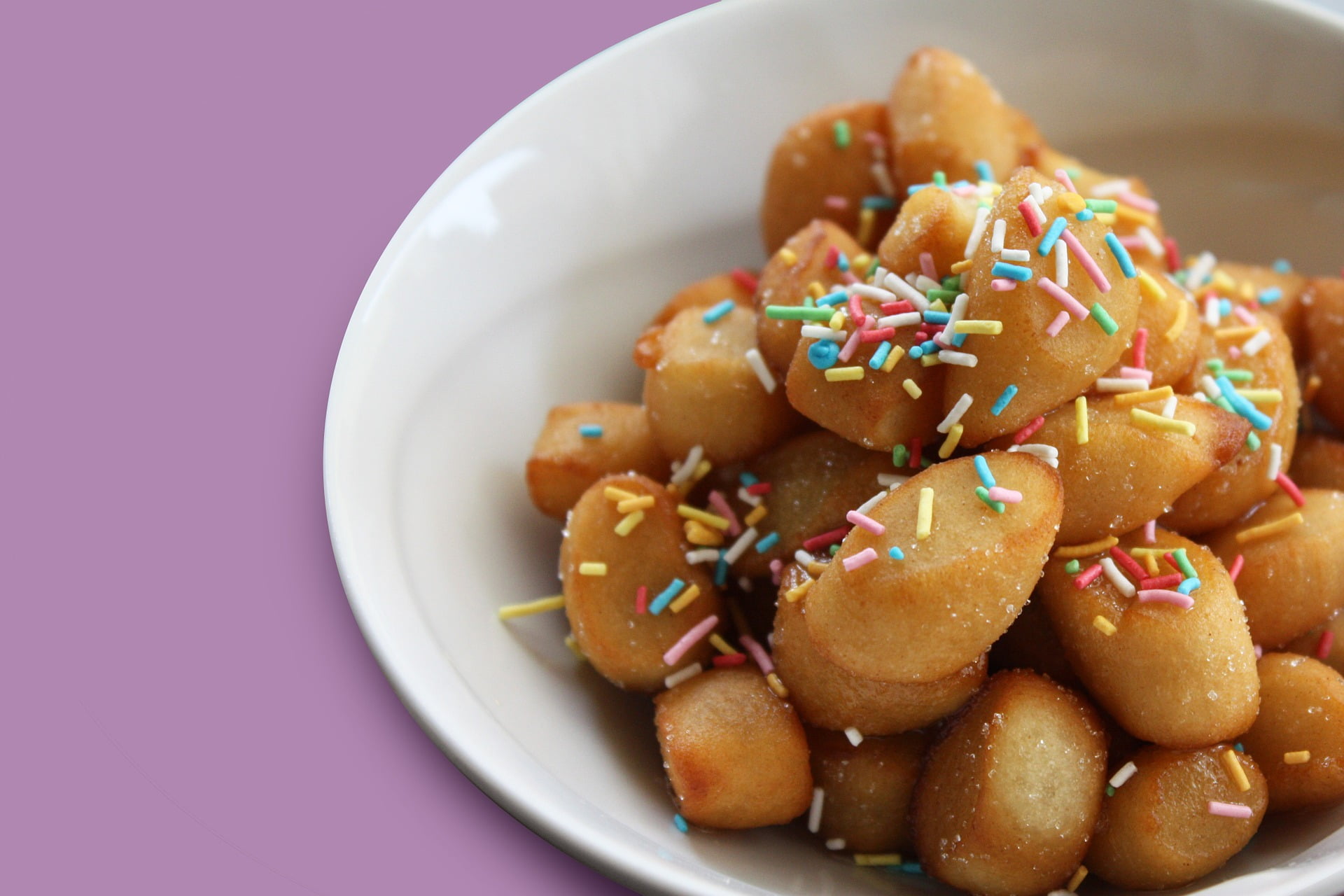 Plate of Neapolitan struffoli