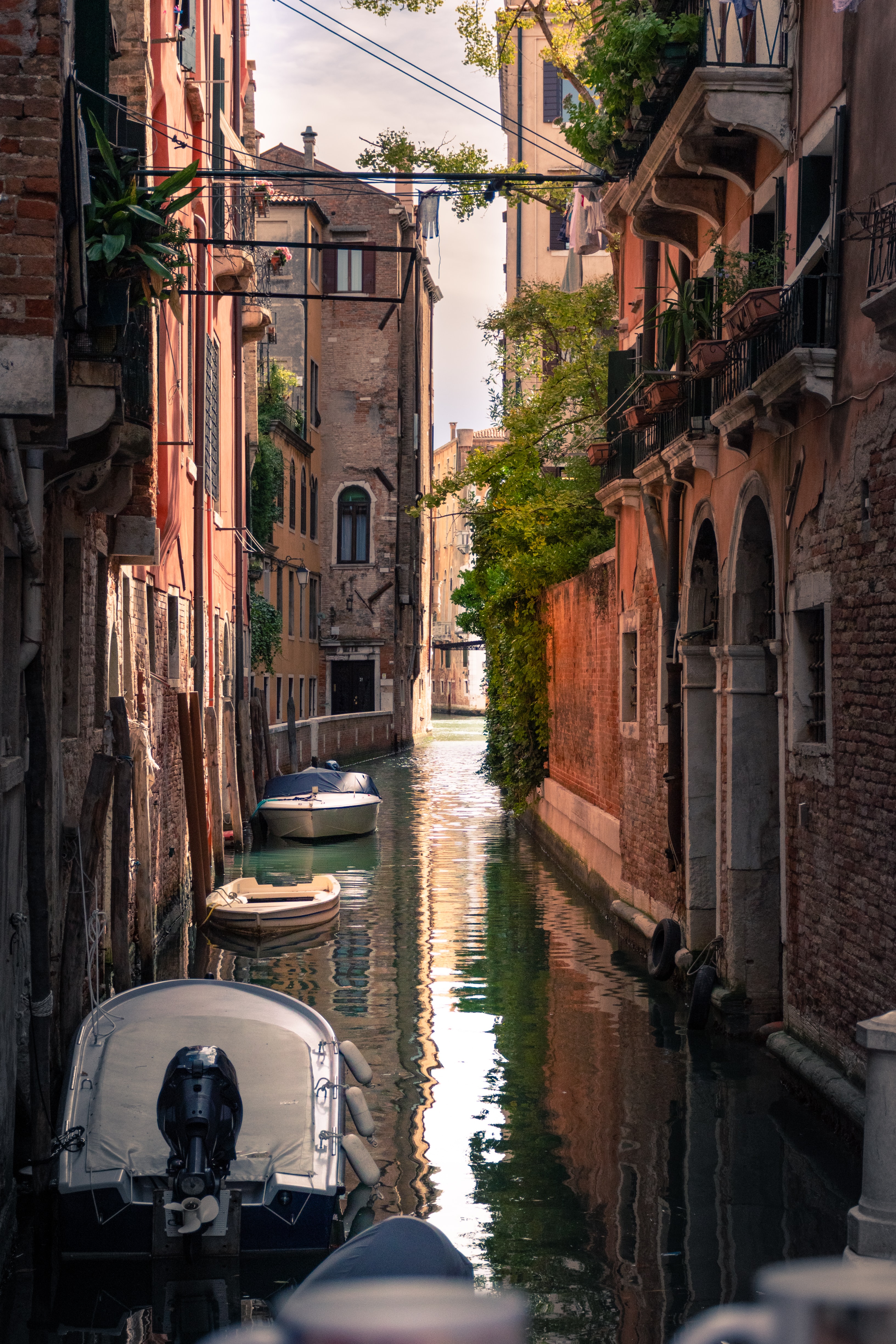 Venice canal view and gondola
