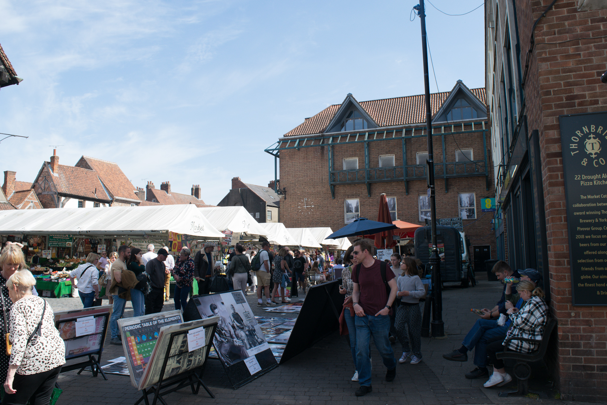 Local market in York, England