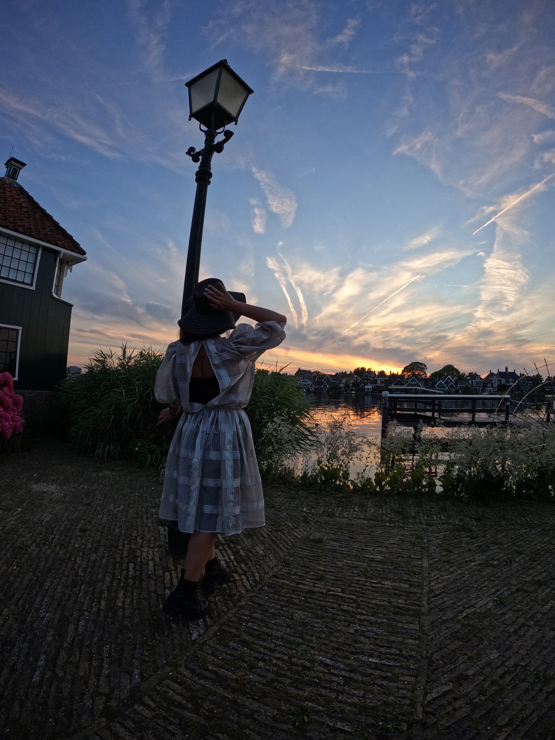 Zaanse Schans at sunset