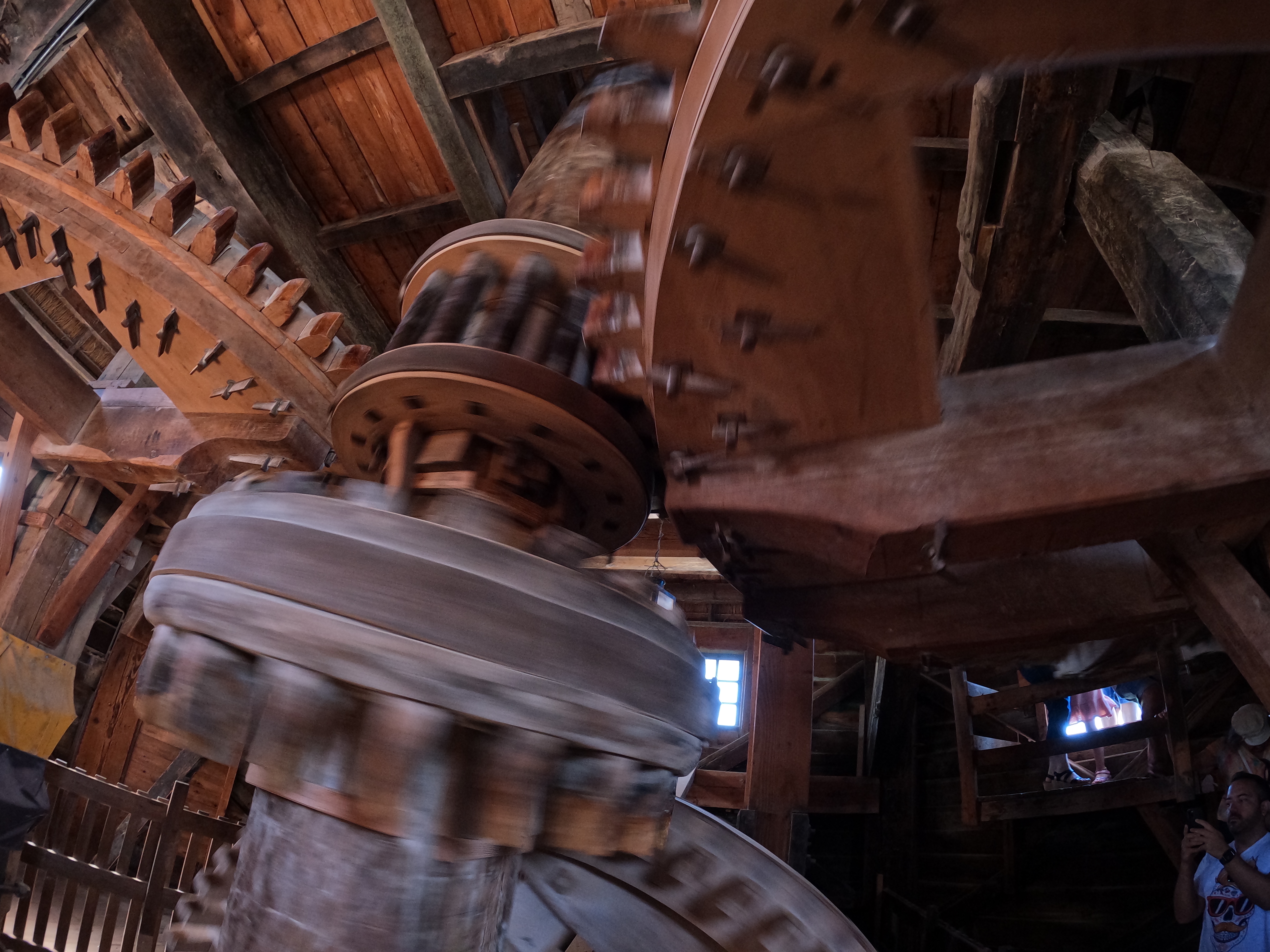 A windmill from the inside